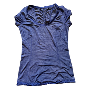 Lululemon Athletica Blue Fitted Ruched T-Shirt